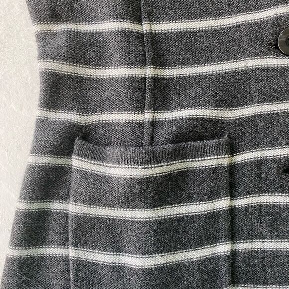 Tahari SWEATER BLAZER CARDIGAN GRAY MEDIUM - Picture 4 of 9